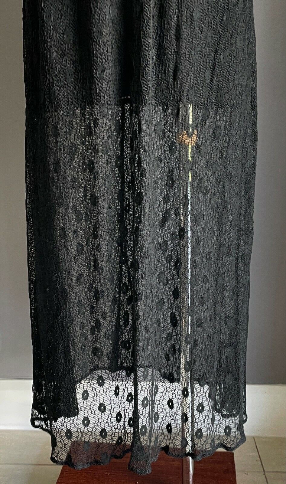 JAMIE MY LOVE Midi Dress Black Lace Off the Shoulder Size S 10 NEW