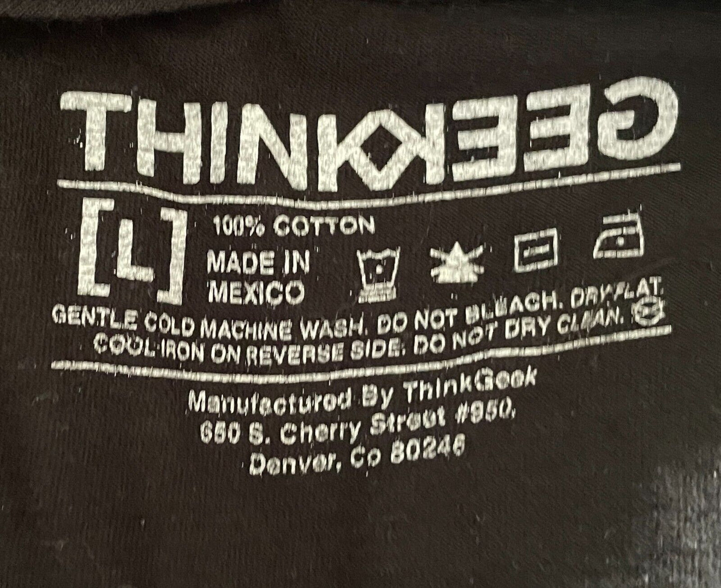 THINKGEEK EB GAMES EXPO Sydney 2016 Tee Black Cotton T-Shirt Size L Chest 108cm