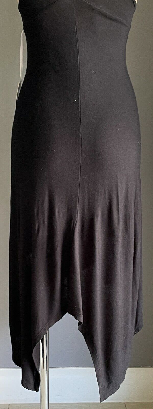 BETTY BASICS Florence Dress Handkerchief Hem Frock Black Sleeveless 6 - 8 NEW