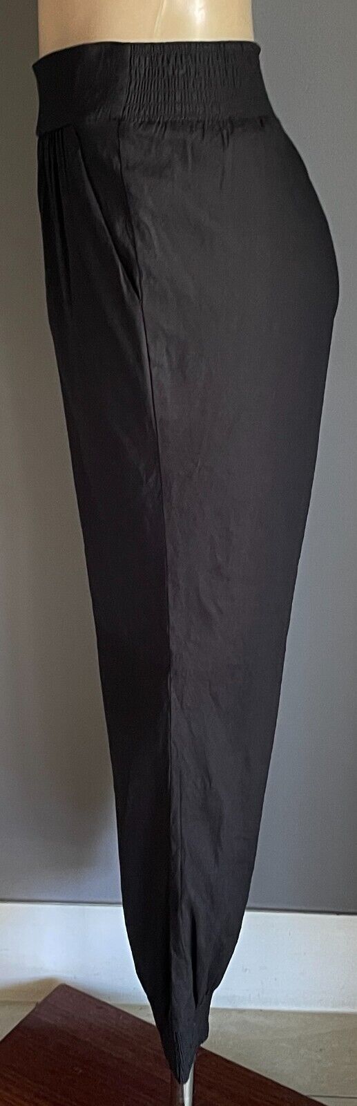 Ladies Size 10 Pants ROCKMANS Black Jogger Style Elastic Waist and Leg Cuffs