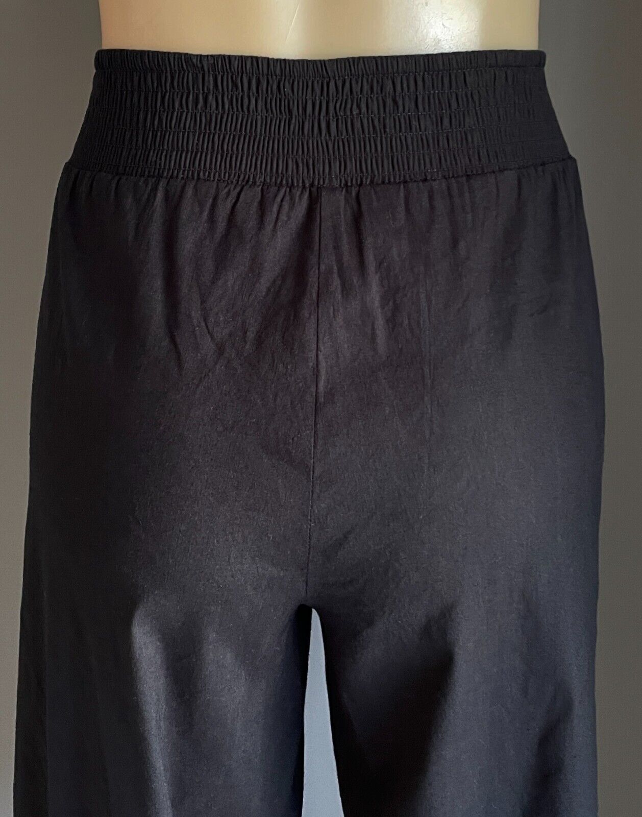 Ladies Size 10 Pants ROCKMANS Black Jogger Style Elastic Waist and Leg Cuffs
