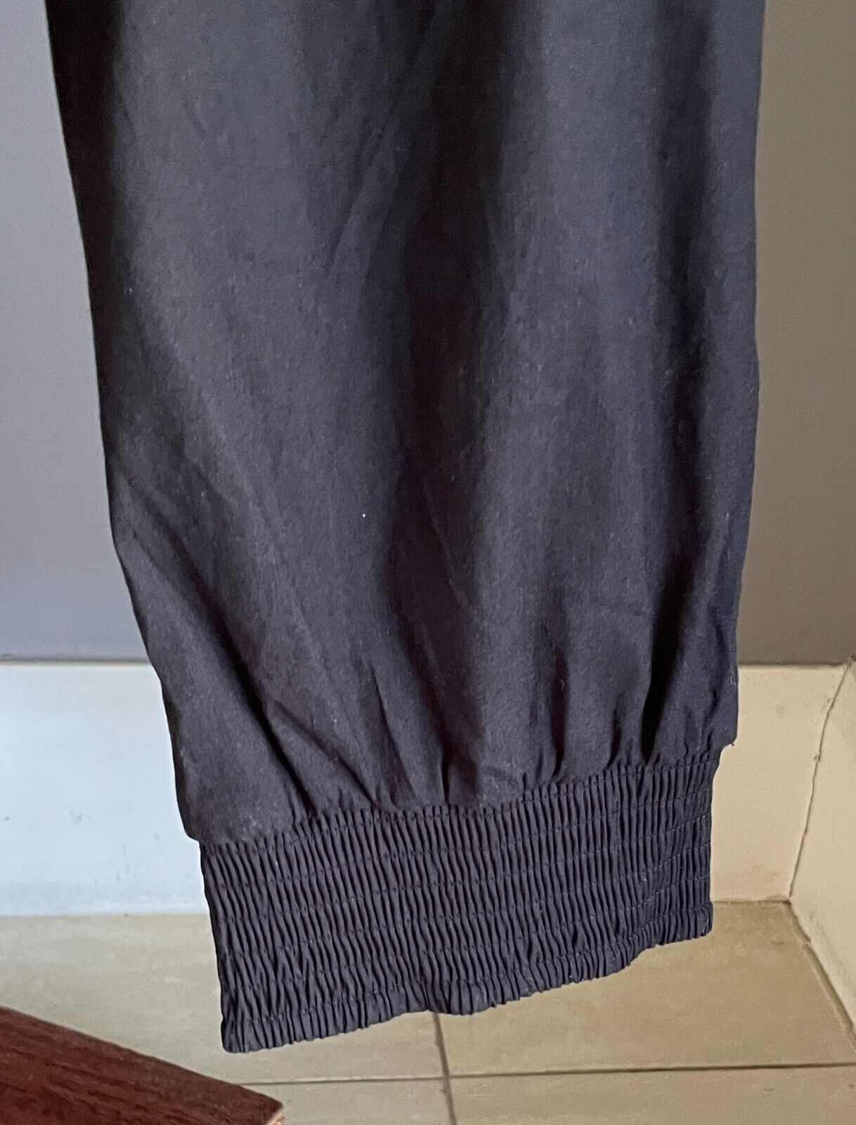 Ladies Size 10 Pants ROCKMANS Black Jogger Style Elastic Waist and Leg Cuffs