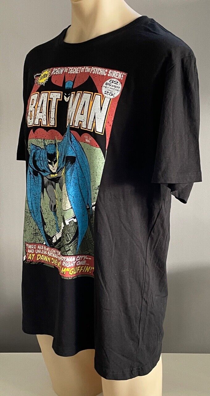 BATMAN DC T-Shirt Comic Book Cover Artwork Print Black Mens Sz 2XL Superhero Tee