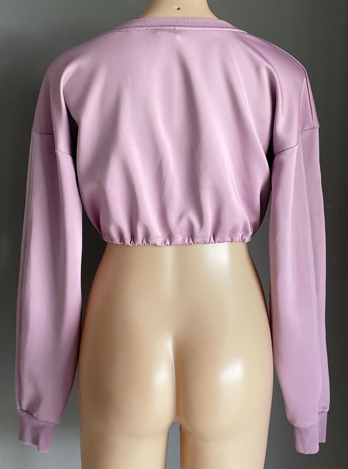 RYDERWEAR Mauve "Stellar" Crop Long Sleeve Drawstring Waist Sweater Top Sz S 10