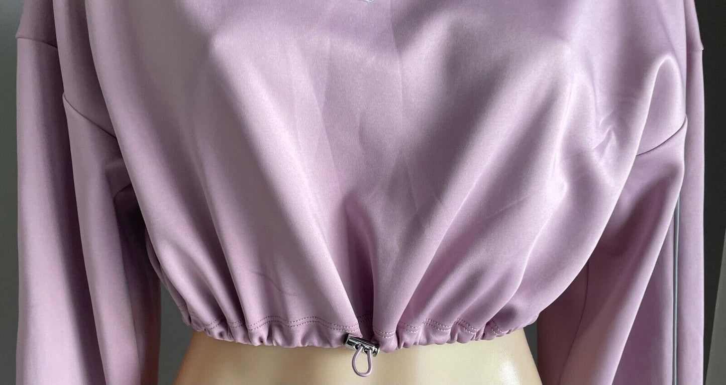 RYDERWEAR Mauve "Stellar" Crop Long Sleeve Drawstring Waist Sweater Top Sz S 10