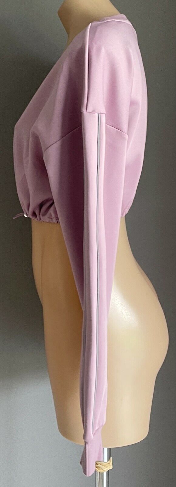 RYDERWEAR Mauve "Stellar" Crop Long Sleeve Drawstring Waist Sweater Top Sz S 10