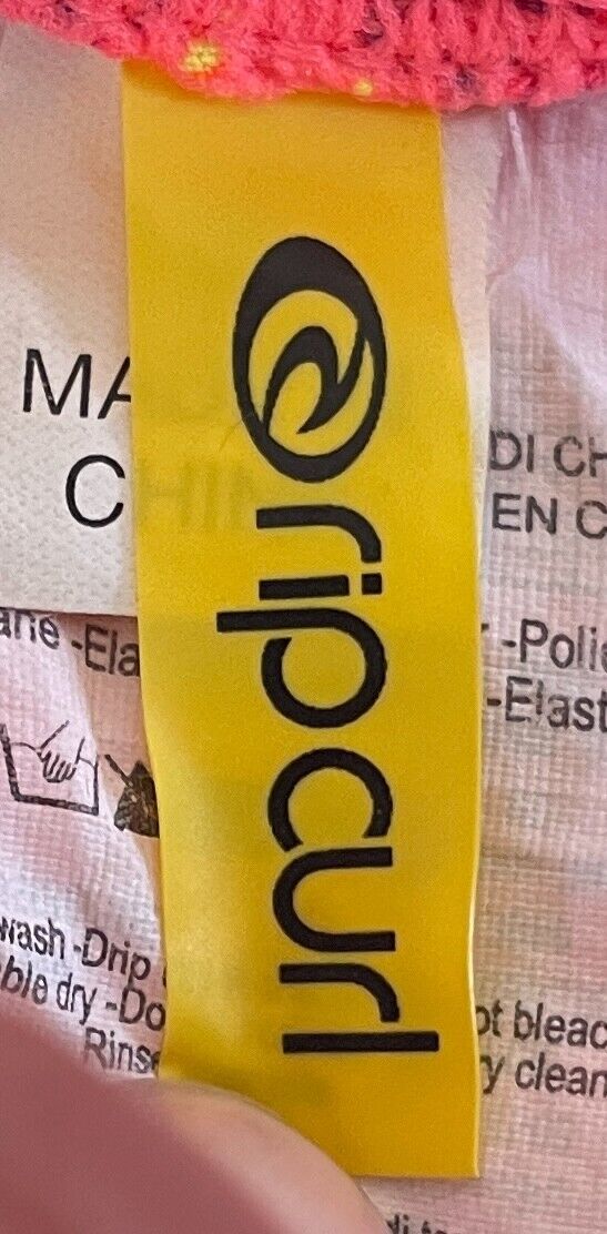 RIP CURL Bikini Bottoms Neon Geo Print Cut Out Sides Pants ONLY Sz 8 NEW
