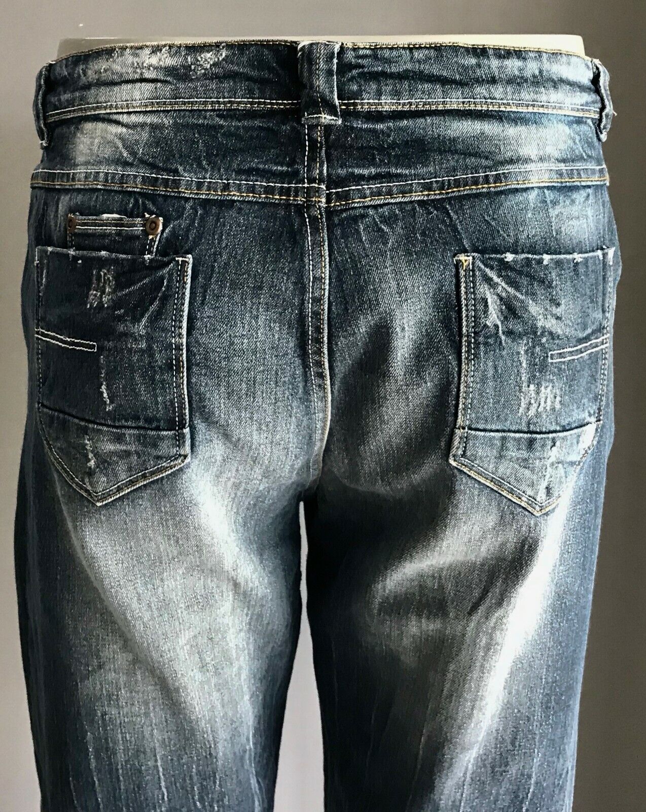 KATIES Jeans Blue Distressed Faded Straight Leg Denim Pant Ladies Plus Sz 18 New