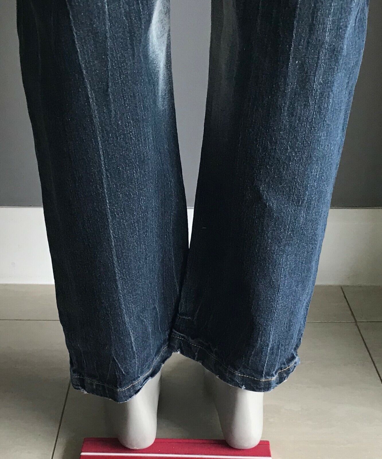 KATIES Jeans Blue Distressed Faded Straight Leg Denim Pant Ladies Plus Sz 18 New