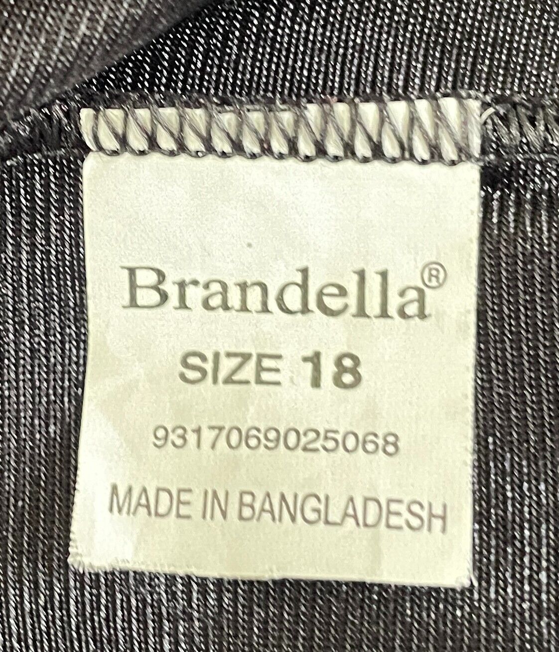 BRANDELLA Black Camisole Lace Trim Nylon Fabric Ladies Size 18 Cami