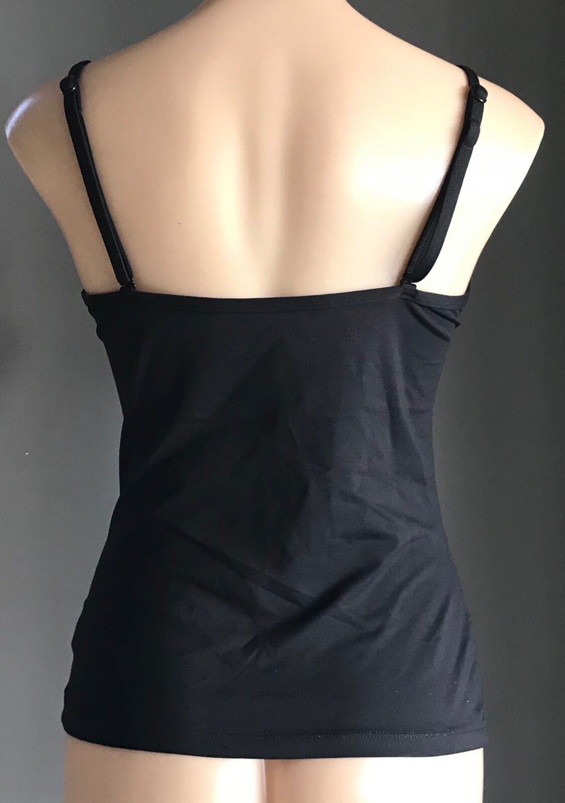 BAKU Tankini Black Underwire Singlet Top w Metal Trim at Chest Size 12C 34C