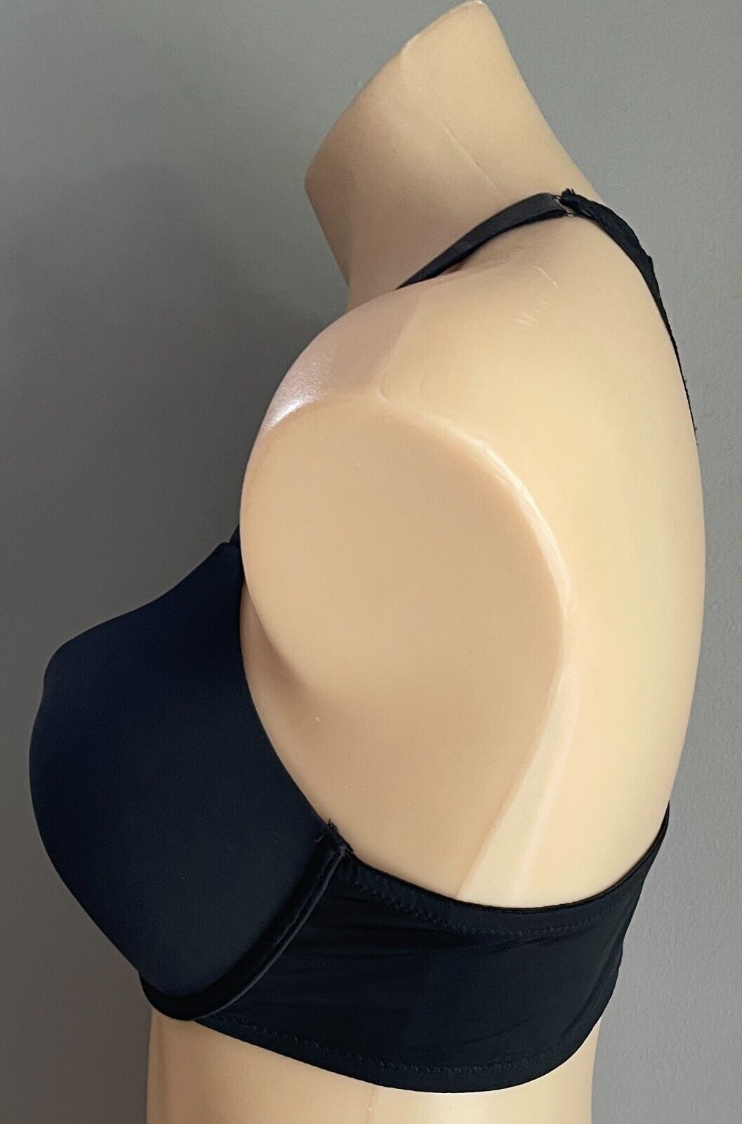 PRIMA VALENTINA Bra 14C Black Push Up Underwire Front Close Lace Racer Back 36C