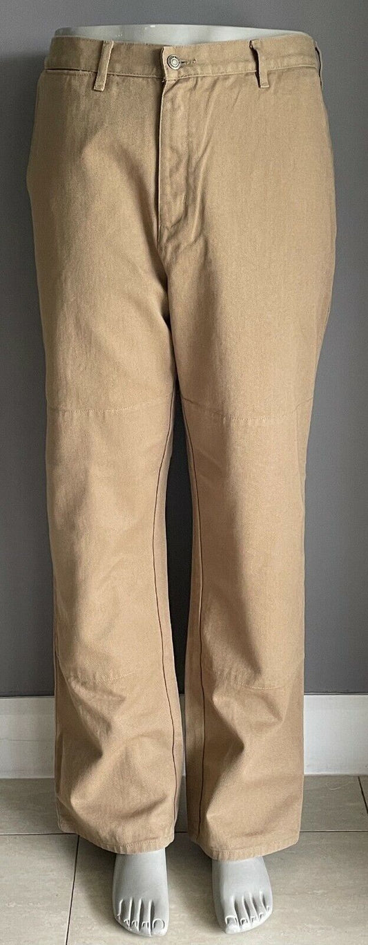 RUGGED Ruff & Tough Wear Brown Khaki Trousers Mens Work Pants Size 107W 79cm NEW