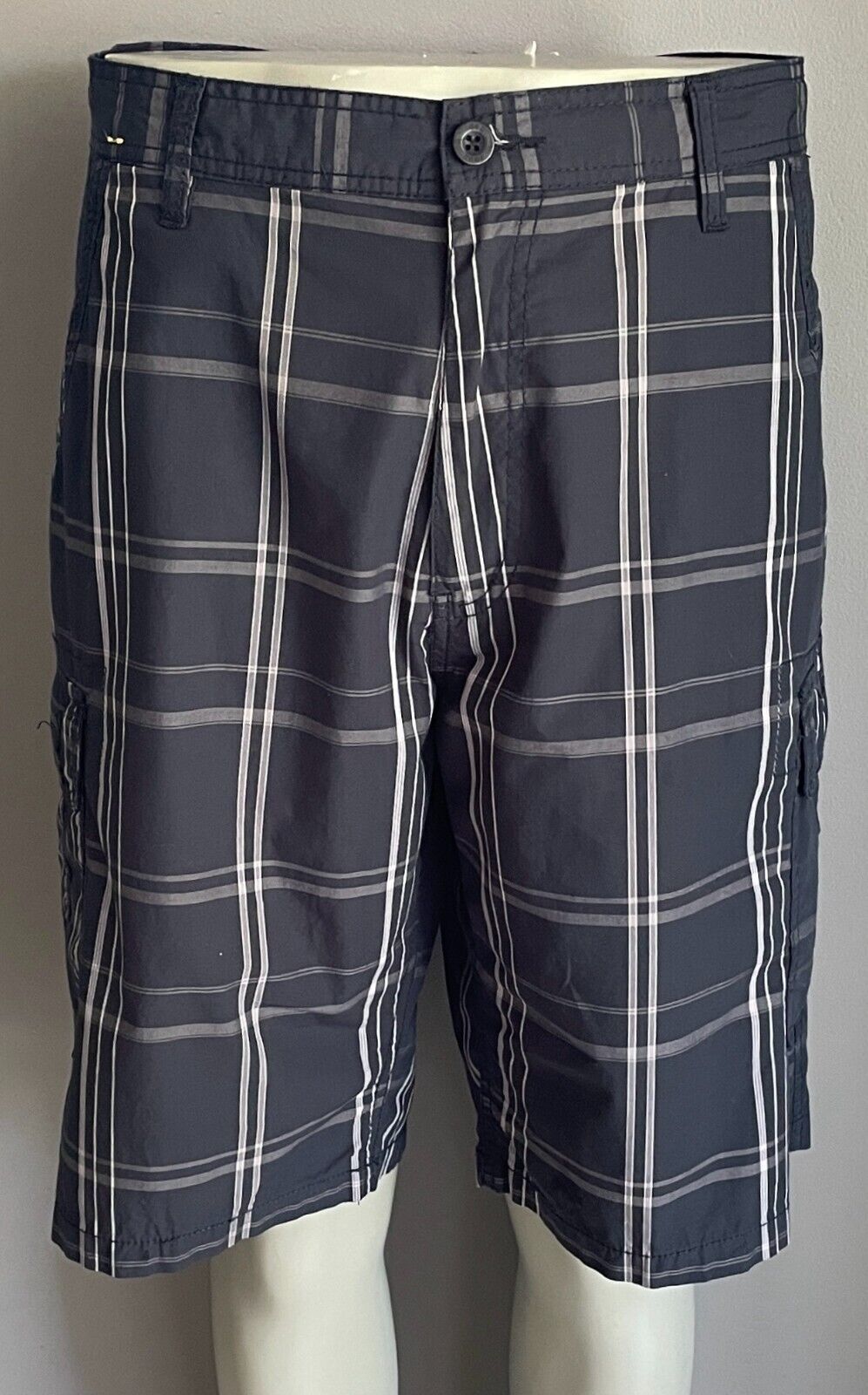 Cargo Shorts JEEP Navy Grey Dusty Pink Check Mens Size 38