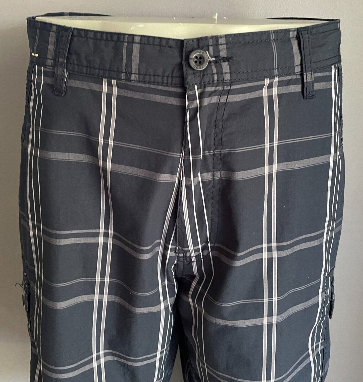 Cargo Shorts JEEP Navy Grey Dusty Pink Check Mens Size 38