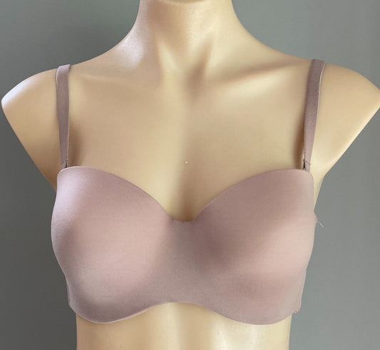 FINE LINES Bra 14C Cinnamon Memory Silicone Convertible 4 Way 14 C Underwire