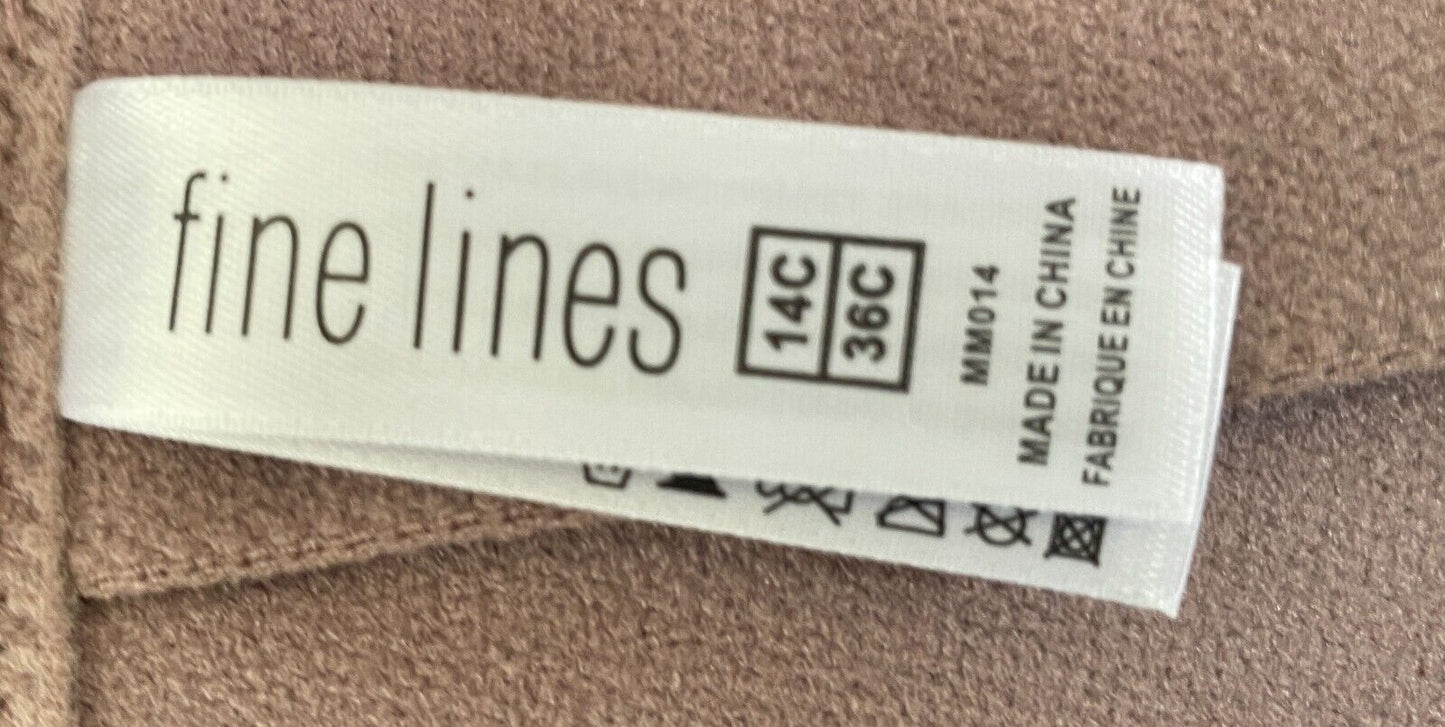 FINE LINES Bra 14C Cinnamon Memory Silicone Convertible 4 Way 14 C Underwire