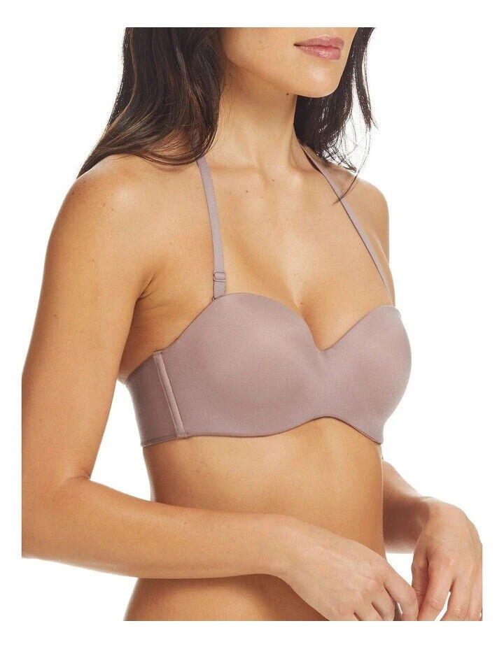 FINE LINES Bra 14C Cinnamon Memory Silicone Convertible 4 Way 14 C Underwire