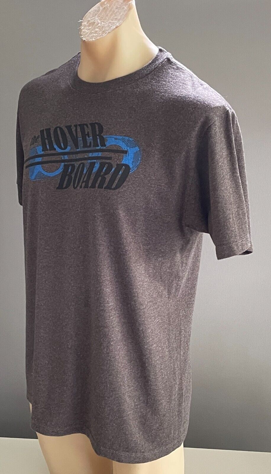 THE HOVER BOARD T Shirt Grey Marl Graphic Print Unisex Top Size L Chest 112cm