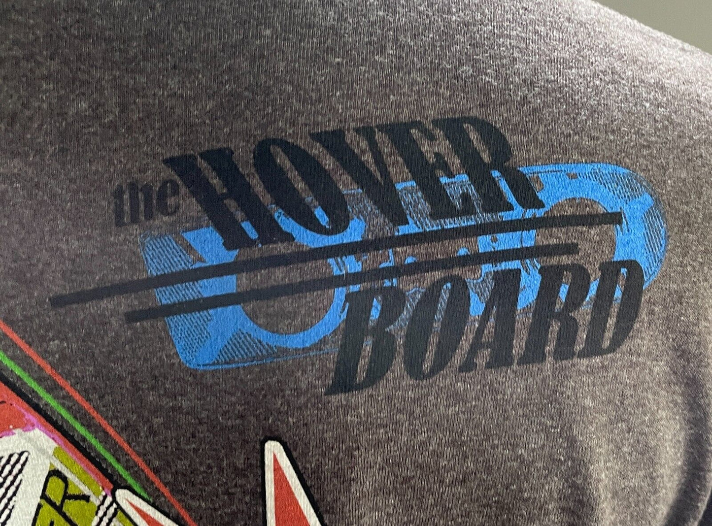 THE HOVER BOARD T Shirt Grey Marl Graphic Print Unisex Top Size L Chest 112cm