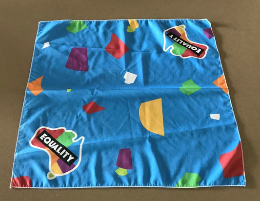 Bandana EQUALITY AUSTRALIA Blue MultiColour Cotton Head Wrap Neck Scarf 56cm NEW