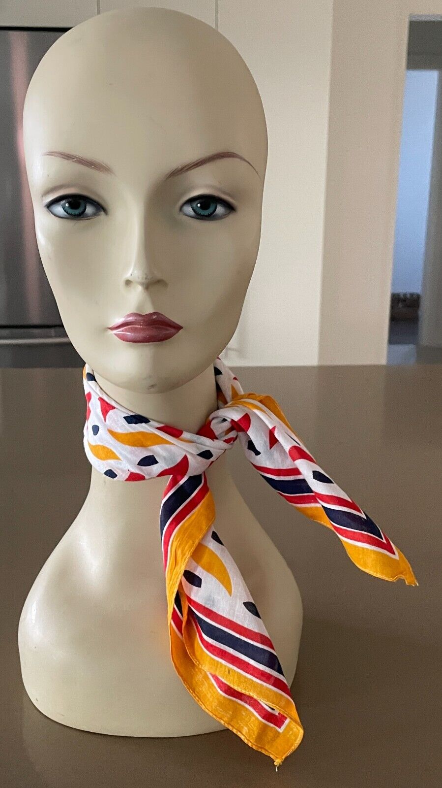 Bandana Navy Blue White Red Yellow Neck Scarf Head Wrap 51 - 49cm NEW Cotton