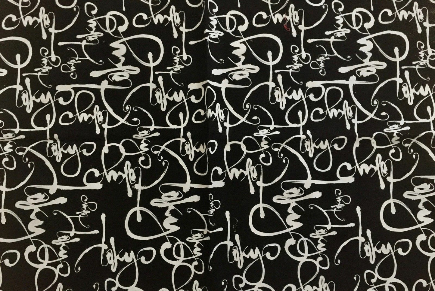 Bandana TOKYO SUSHI & TOKYO RAMEN Black White Head Wrap Neck Scarf 57cm NEW
