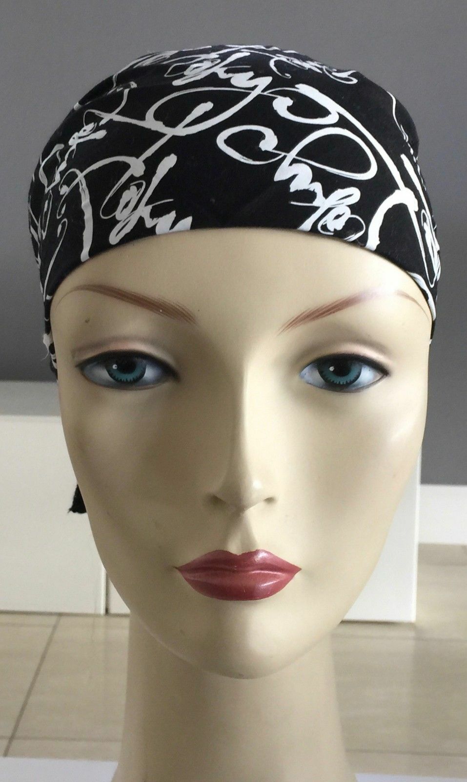 Bandana TOKYO SUSHI & TOKYO RAMEN Black White Head Wrap Neck Scarf 57cm NEW