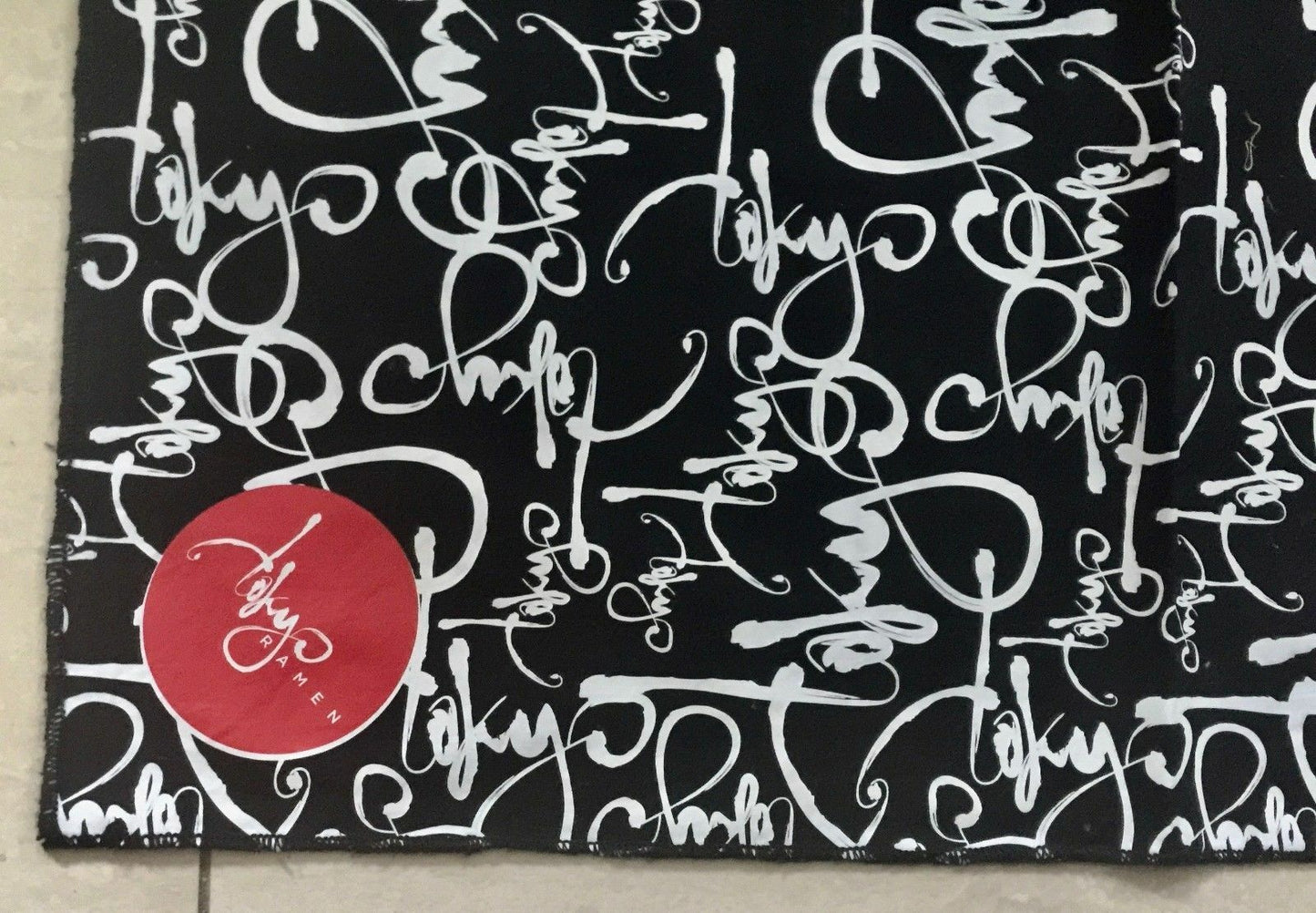 Bandana TOKYO SUSHI & TOKYO RAMEN Black White Head Wrap Neck Scarf 57cm NEW