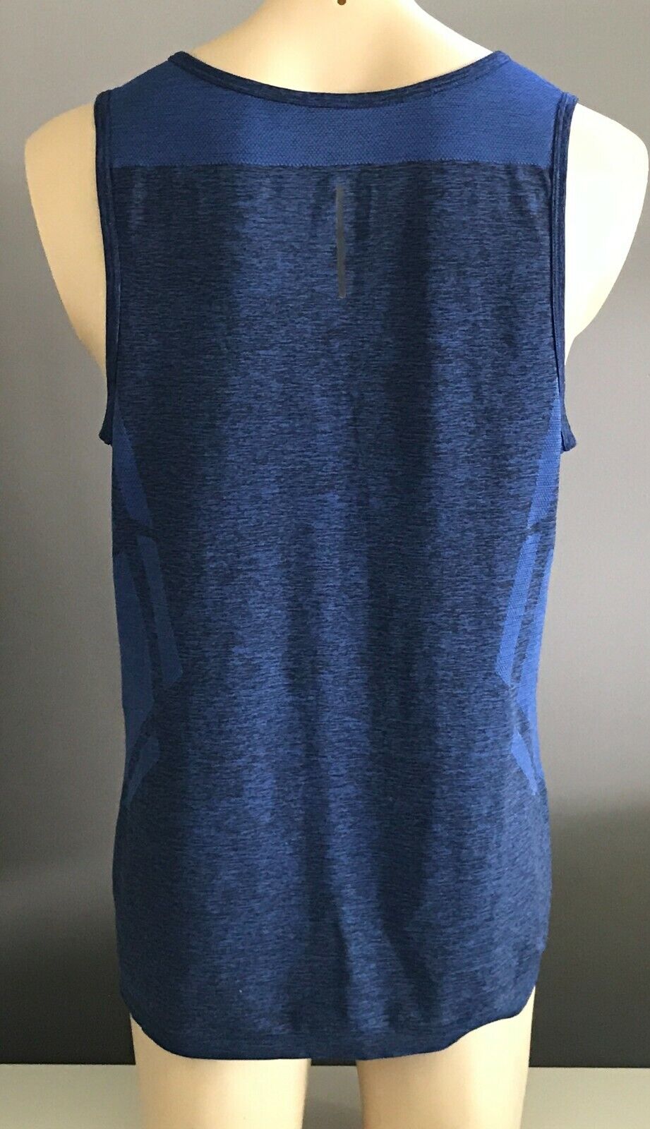 Mens CLOTHING & CO Tank Top Singlet Blue Black Training Running Active Tee Sz XL