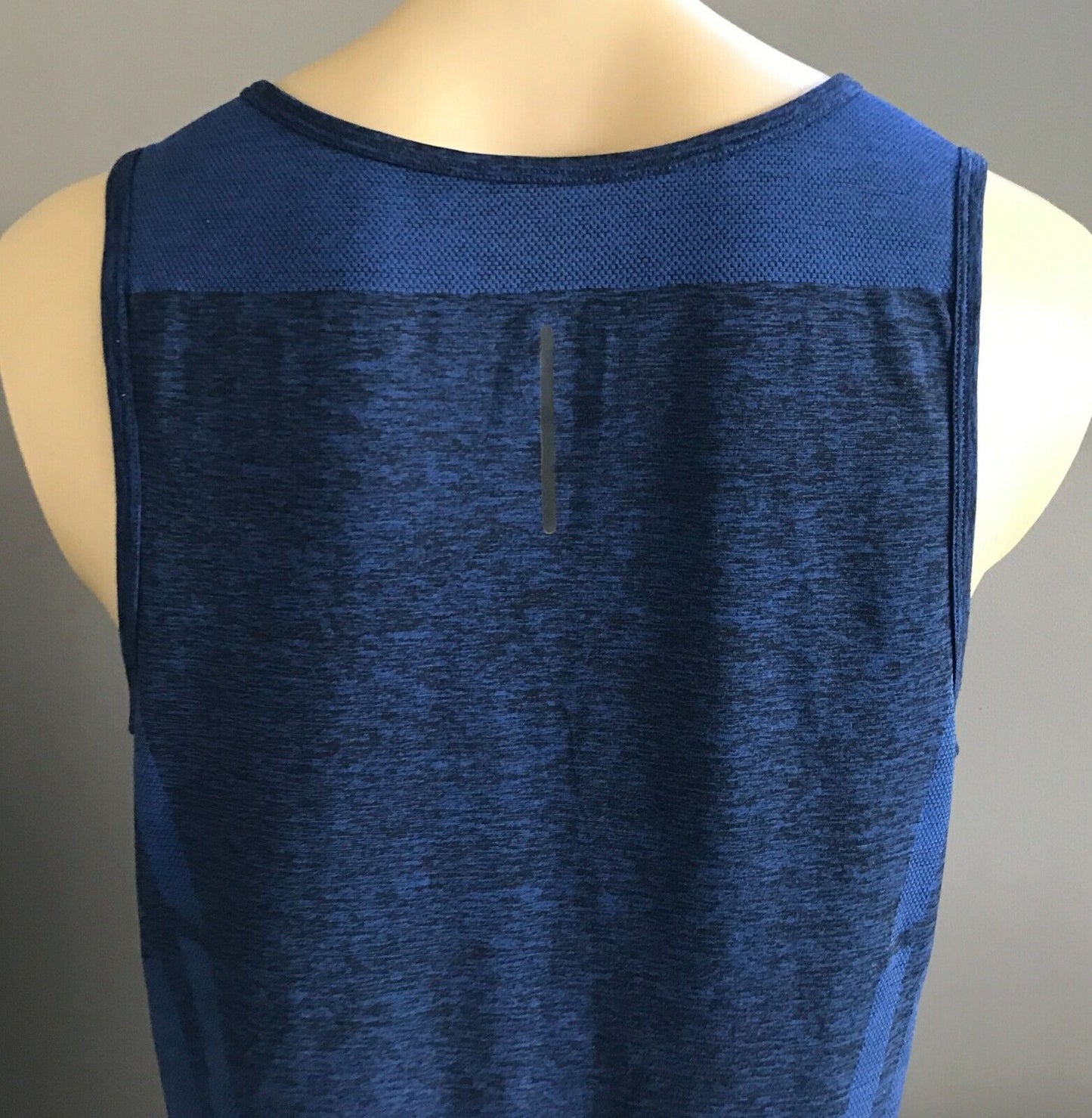 Mens CLOTHING & CO Tank Top Singlet Blue Black Training Running Active Tee Sz XL