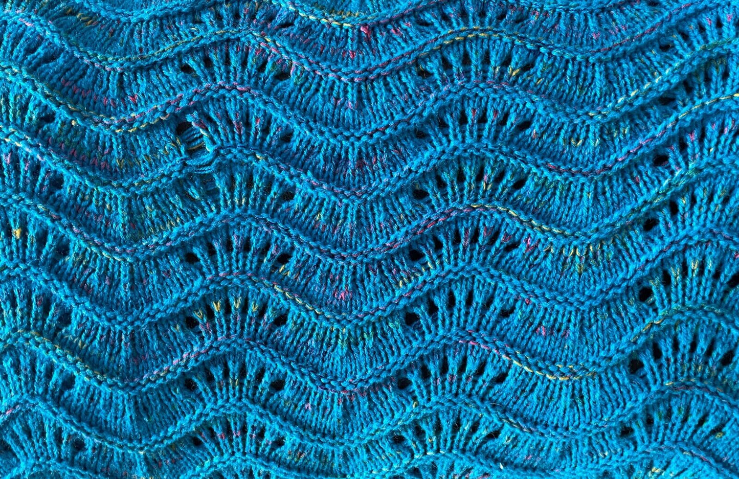 1 Piece Knit Mermaid Tail Blue Multicolour Fleck Cozy Warm Blanket Adult Sz 8 10