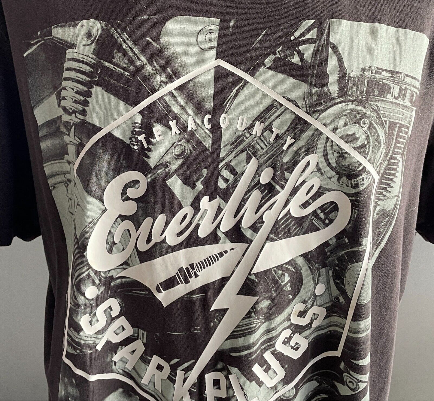MAYHEM RISING Charcoal Grey T-Shirt Size 4XL Everlife Spark Plugs Graphic NWOT