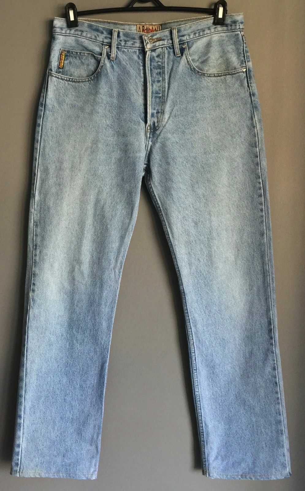 Mens Vintage ARMANI JEANS "True Blue" Faded Denim  Size 34 Lived In