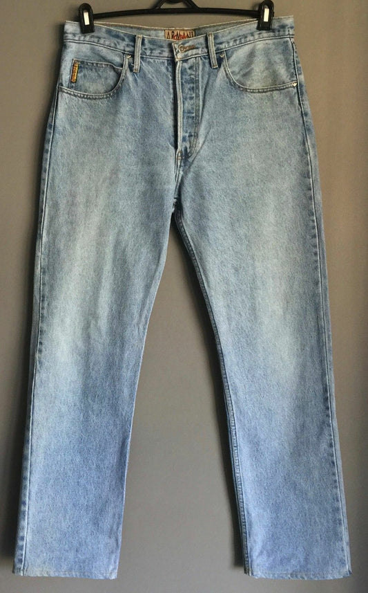 Mens Vintage ARMANI JEANS "True Blue" Faded Denim  Size 34 Lived In