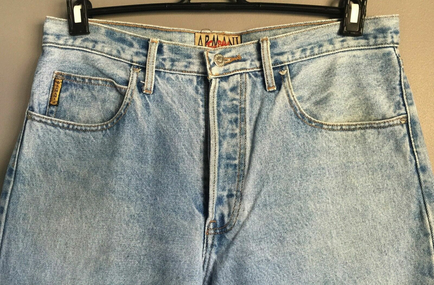 Mens Vintage ARMANI JEANS "True Blue" Faded Denim  Size 34 Lived In