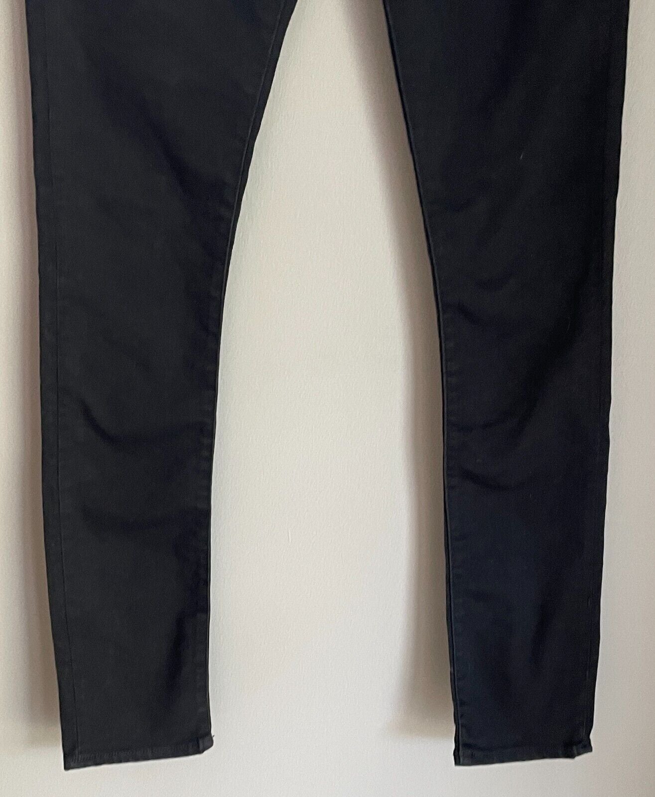RIVER ISLAND Black Stretch Denim Super Skinny Jeans Size 32 Waist / 34 Length