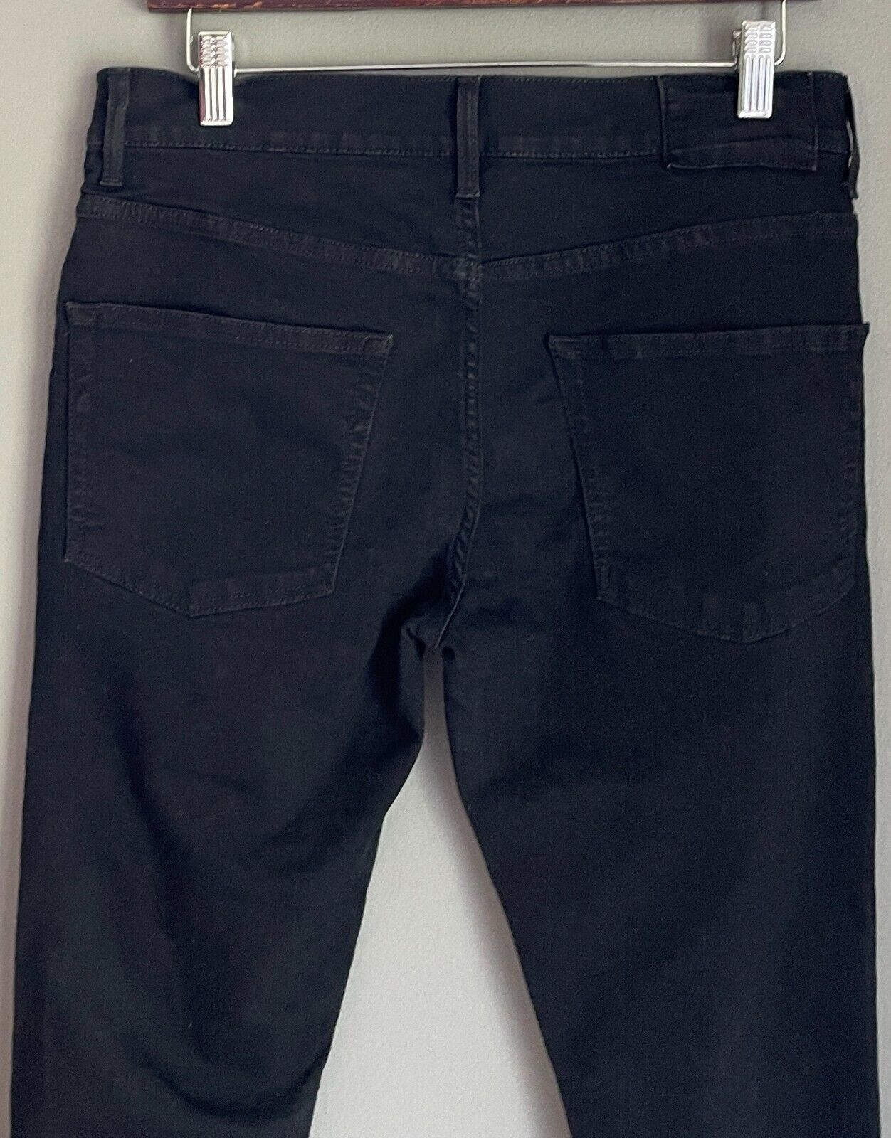 RIVER ISLAND Black Stretch Denim Super Skinny Jeans Size 32 Waist / 34 Length