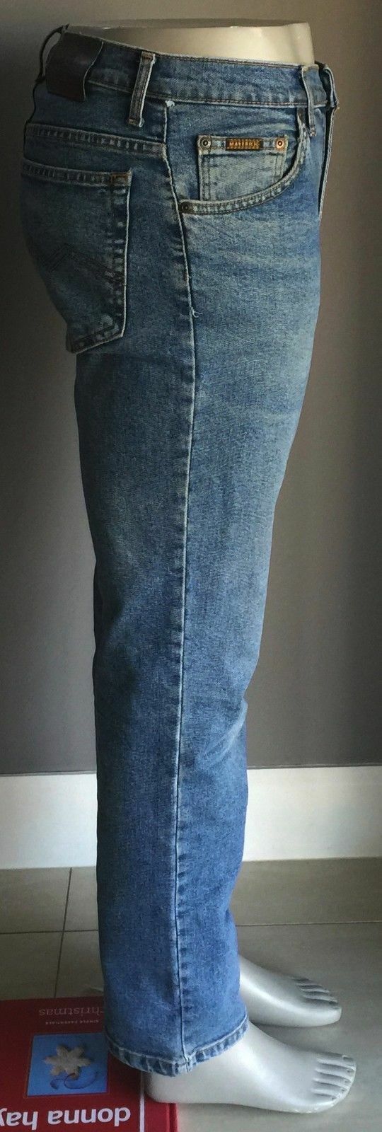 Mens MAVERICK Denim Jeans "Clinton" Western Indigo Size W 34in L 32 Vintage Gem