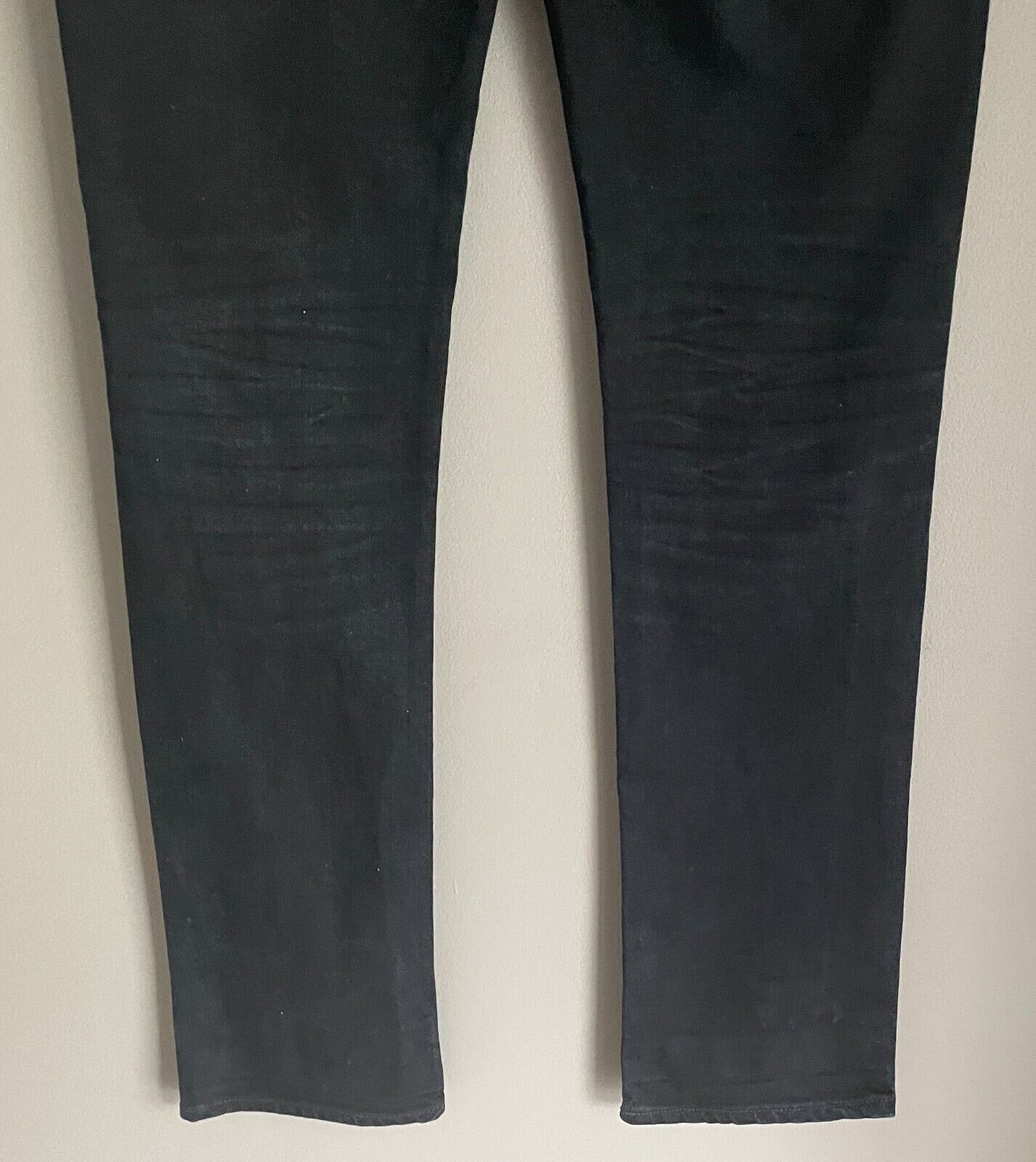 Mens NUDIE JEANS Black Denim "Thin Finn" Slim Fit Jeans Size 32W 80cm 34 L
