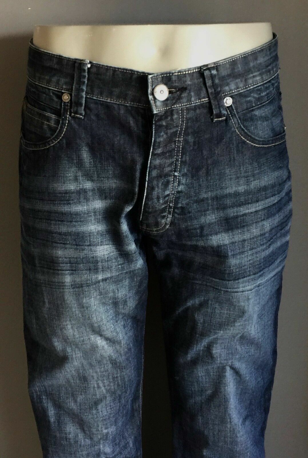 Mens REPUBLIC Jeans Straight Leg Blue Denim Size W34 87 Smart Casual