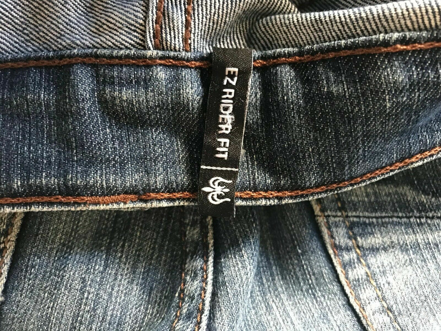 Mens EZEKIEL Denim Jeans 302 Ezi - Rider Fit Blue Denim Jeans Size 34 W