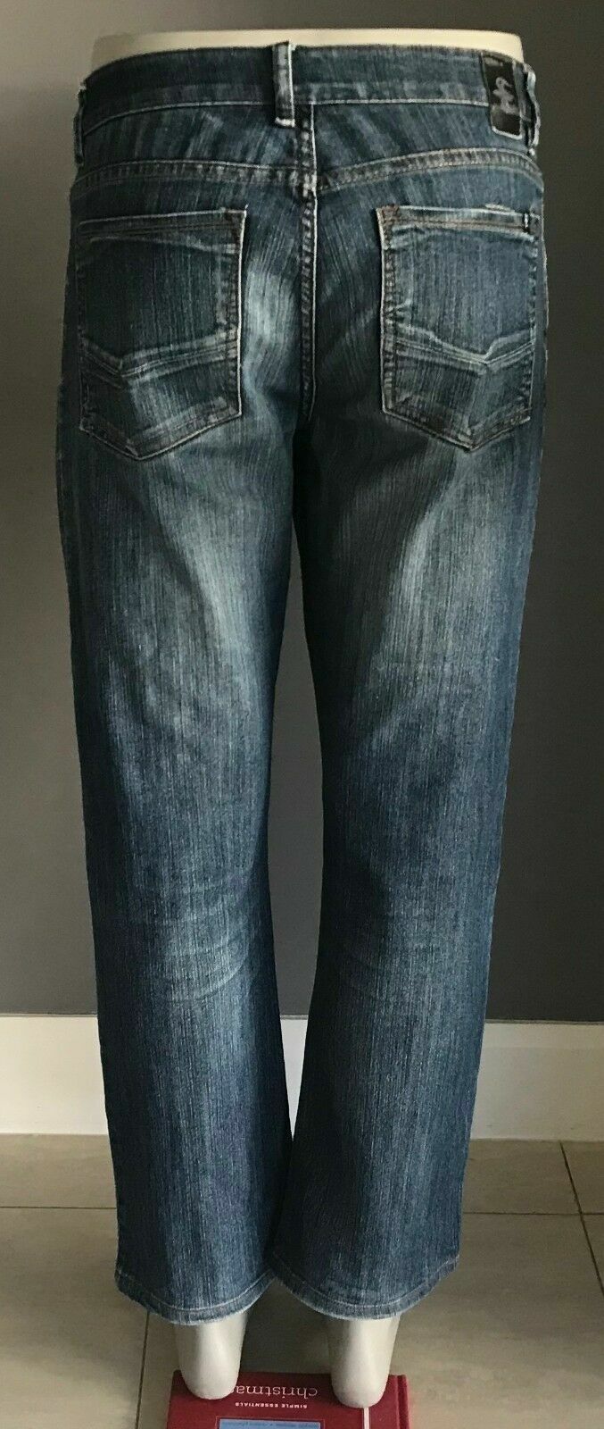 Mens EZEKIEL Denim Jeans 302 Ezi - Rider Fit Blue Denim Jeans Size 34 W