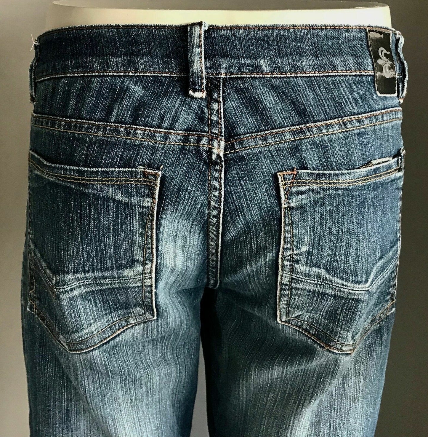 Mens EZEKIEL Denim Jeans 302 Ezi - Rider Fit Blue Denim Jeans Size 34 W