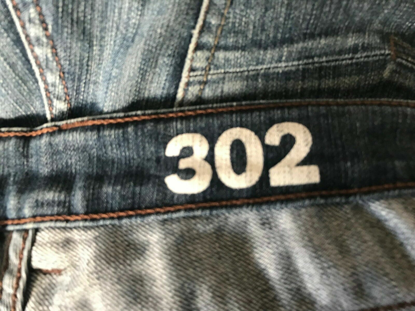 Mens EZEKIEL Denim Jeans 302 Ezi - Rider Fit Blue Denim Jeans Size 34 W