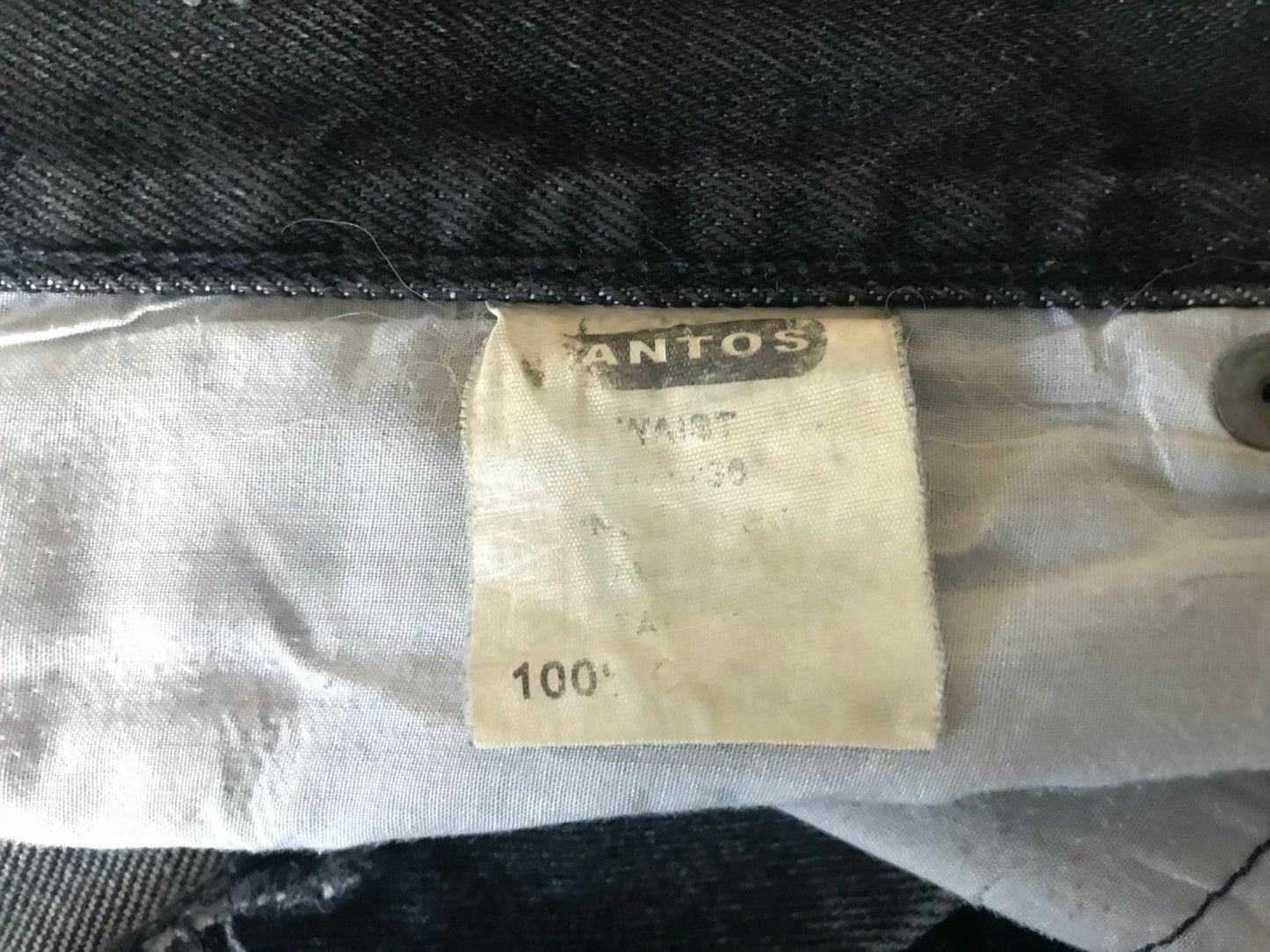 Mens ZANTOS Jeans Relaxed Fit Black Denim Smart Dressy Casual Size 34 W