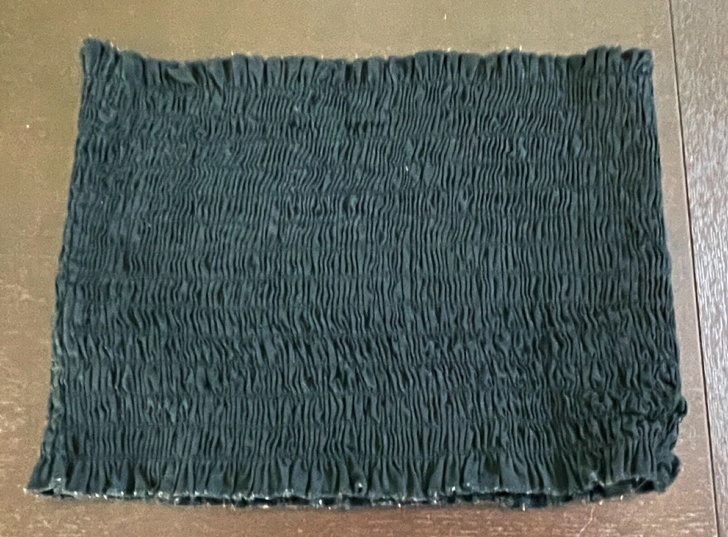 BEYOND HER Boob Tube Black Shirred Elastic Crop Top Size 6 AU 8 - 10