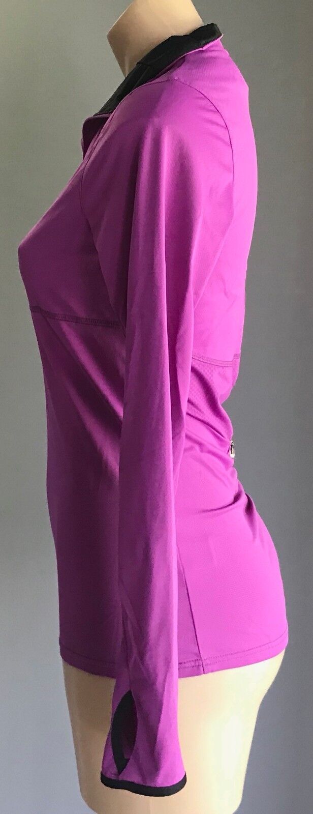 ASICS Biomorphic Evolution Running Top Purple Long Sleeve 1/2 Zip Size 8 10 NEW