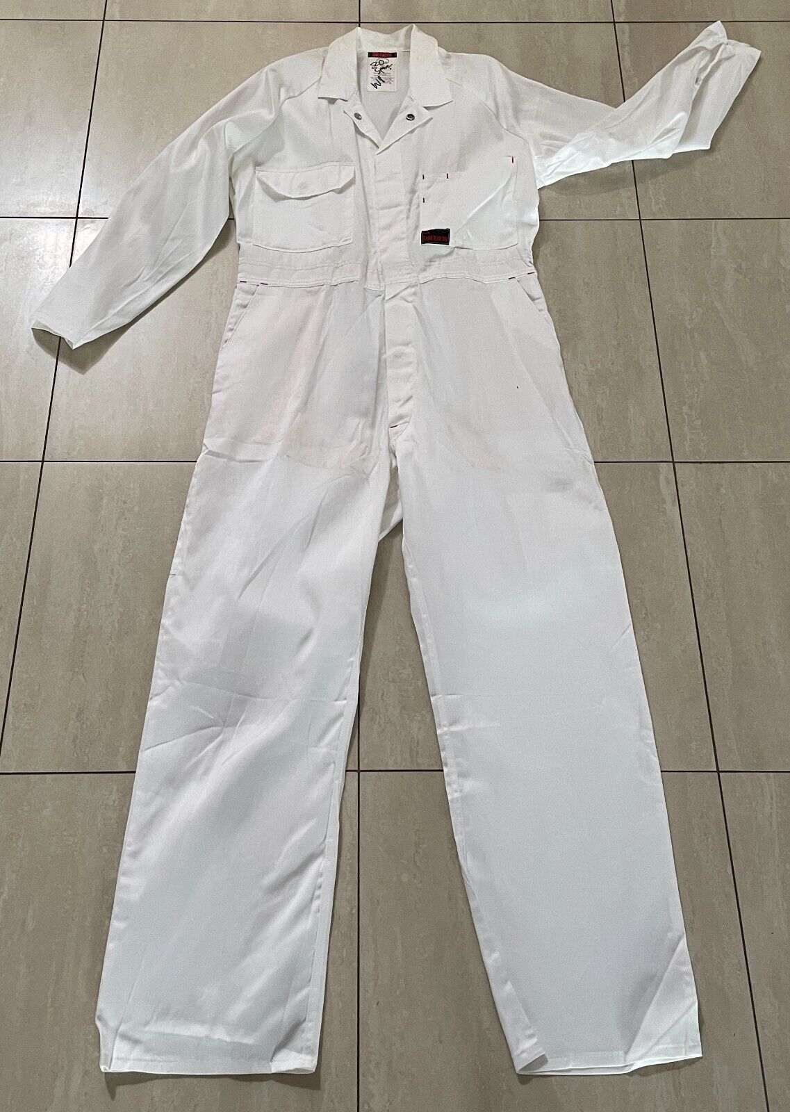 Vintage Overalls CANT-TEAR-EM White Light Duty Cotton Drill Size 6 92R Waist