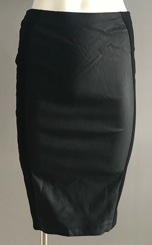 Skirt TOKITO Pencil Black Stretch Panel Tight Straight Midi Ladies Size 6 8